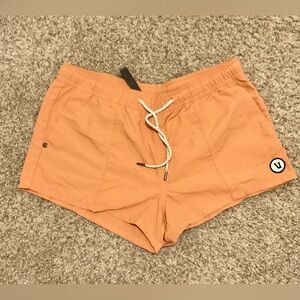Vuori dusty orange board shorts, size Small